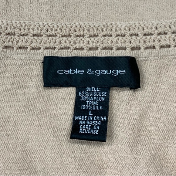 Cable & Guage Knit nude color top - Picture 5 of 6